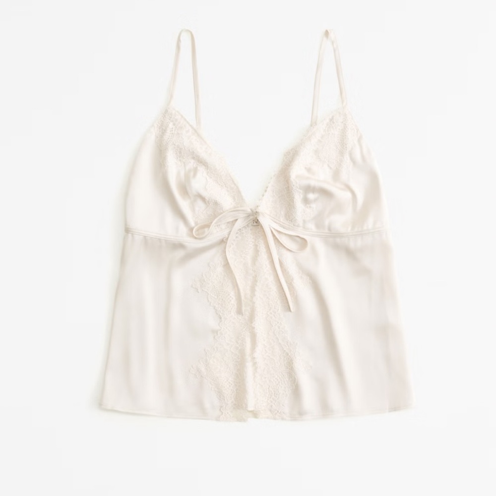 Women's Lace and Satin Tie-Front Abercrombie and Fit h
Sleep Cami